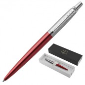 Ручка шариковая PARKER "Jotter Core Kensington Red CT", корпус красный, детали хром, синяя, 1953187