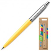 Ручка шариковая PARKER "Jotter Orig Yellow", корпус желтый, нержавеющая сталь, блистер, синяя, 2076056