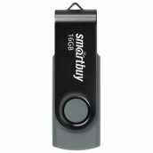 Флеш-диск 16 GB SMARTBUY Twist USB 2.0, черный, SB016GB2TWK