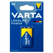 Батарейка алкалиновая 1 шт., VARTA LONGLIFE POWER, Крона 9V (6LR61, 6LF22, 1604A), 4922121411