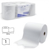 Полотенца бумажные рулонные KIMBERLY-CLARK Scott, КОМПЛЕКТ 6 шт., 304 м, белые, артикул 6667