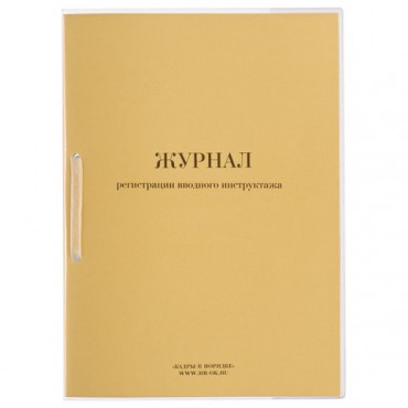 Журнал регистрации вводного инструктажа, 32 л., сшивка, пломба, обложка ПВХ, 130204