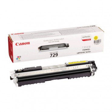 Картридж лазерный CANON (729Y) LBP7010C/7018C, желтый, ресурс 1000 страниц, оригинальный, 4367b002