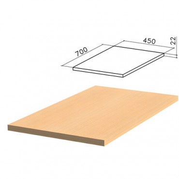 Крышка для тумбы приставной (код 640144, 640147) "Монолит", 450х700х22 мм, бук бавария, ТМ03.1
