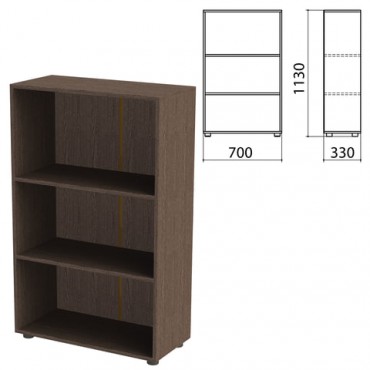 Шкаф (стеллаж) "Канц" 700х330х1130 мм, 2 полки, цвет венге, ШК39.16