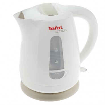 Чайник TEFAL KO29913E, 1,5 л, 2200 Вт, закрытый нагревательный элемент, пластик, белый, 7211000396