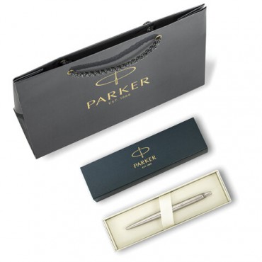 Ручка шариковая PARKER "Jotter Core Stainless Steel CT", пакет, 880892