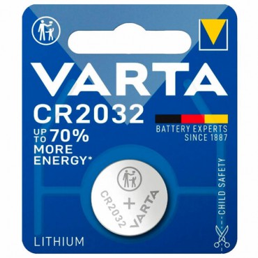 Батарейка литиевая VARTA ELECTRONICS CR2032 "таблетка, дисковая, кнопочная" 1 шт., блистер, 6032101401